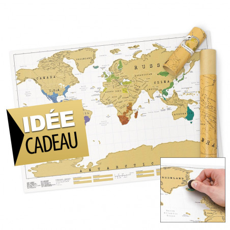 CARTE DU MONDE A GRATTER SCRATCH MAP ORIGINAL 