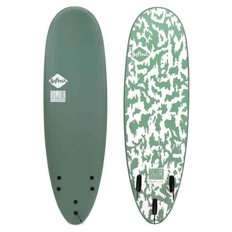 SURF SOFTECH BOMBER FCS II VERT/BLANC
