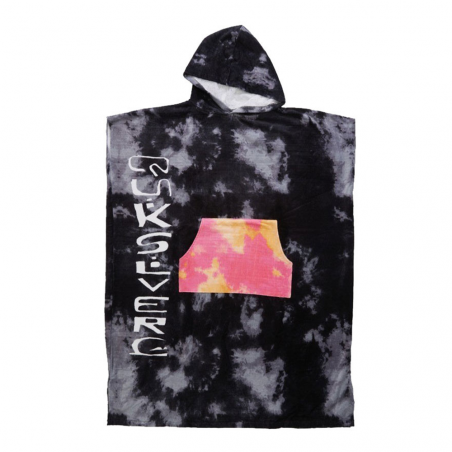 PONCHO JUNIOR QUIKSILVER TIE AND DYE NOIR TU