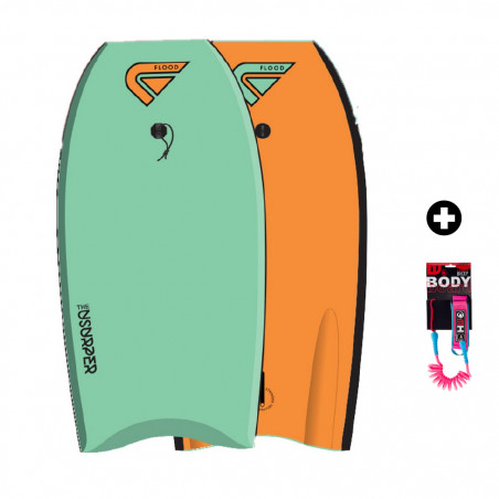 BODYBOARD FLOOD USURPER VERT/ORANGE 39