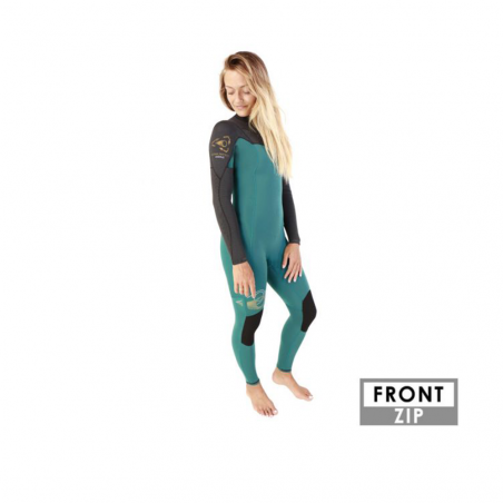Combinaison Femme Sooruz Guru Frontzip 4/3 Oysterprene bleu