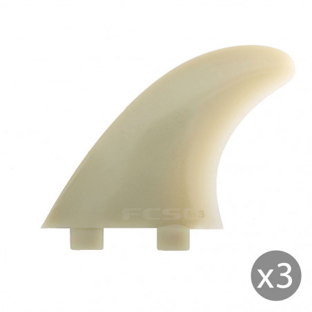 AILERONS SURF FCS M-3 NATURAL GLASS FLEX SMALL SET DE 3 S (55-70kg)