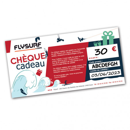 CHEQUE CADEAU FLYSURF.COM 30 EUROS TTC (PDF) 
