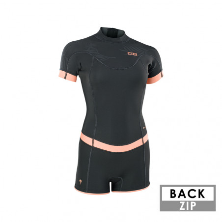 Shorty Femme Ion Amaze Shorty 2.5 Back Zip Manches Courtes 2023 Noir