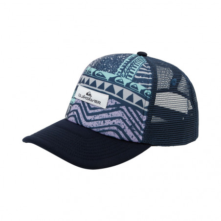 CASQUETTE QUIKSILVER BUZZARD COOP BLEU IMPRIME 