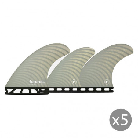 AILERONS SURF FUTURES HONEYCOMB 5-FIN MEDIUM LIGHT GRAY M (65-80kg)
