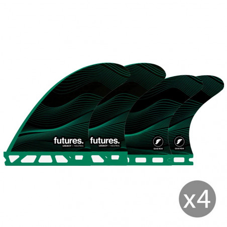 AILERONS SURF FUTURES FINS LEGACY F6 QUAD HONEYCOMB MEDIUM SET DE 4 M (65-80kg)
