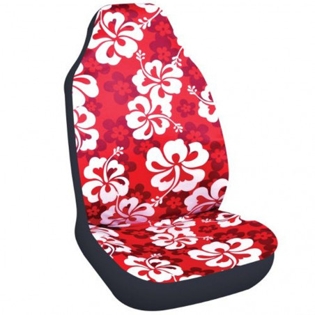 Housse de siege universelle voiture Surfpistols Hibiscus Rouge 