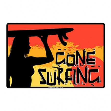 PLAQUE ALU DECO GONE SURFING SUNSET 