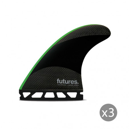 AILERONS SURF FUTURES JOHN JOHN FLORENCE TECHFLEX MEDIUM SET DE 3 M (65-80kg)