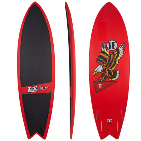 Surf Pyzel JJF Ivan Florence Pro Model Fish black/red