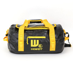 Sac de voyage étanche DUFFEL BAG 30L - HOWZIT NOIR-JAUNE