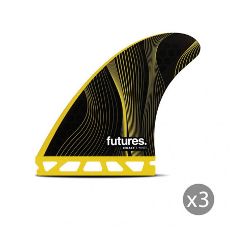 AILERON SURF FUTURES FINS P8 HONEYCOMB LARGE SET DE 3 L (75-90kg)