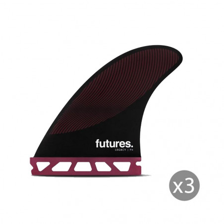 AILERONS SURF FUTURES FINS P6 HONEYCOMB MEDIUM SET DE 3 M (65-80kg)