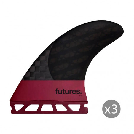 AILERONS SURF FUTURES FINS F8 BLACKSTIX 3.0 LARGE SET DE 3 L (75-90kg)