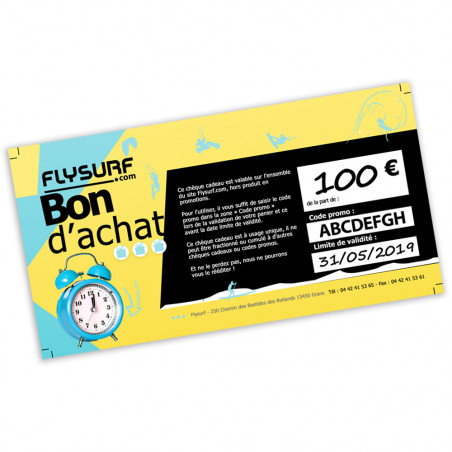 BON D ACHAT FLYSURF.COM 100 EUROS (PDF) 