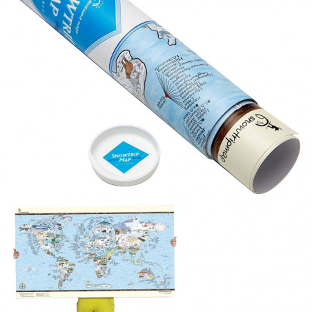 CARTE DU MONDE SNOW TRIP MAP 