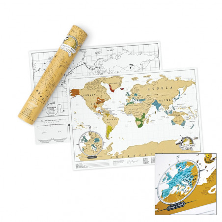 CARTE DU MONDE A GRATTER SCRATCH TRAVEL MAP 