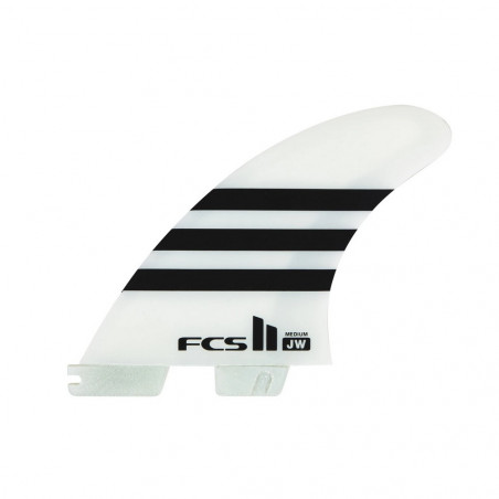AILERONS SURF FCS II JULIAN WILSON PC LARGE NOIR/BLANC SET DE 3 L (75-90kg)