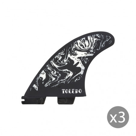 Ailerons SURF FCS II Felipe Toledo PC medium black/white set de 3 M (65-80kg)