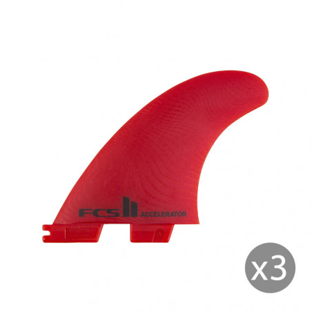 Ailerons SURF FCS II Accelerator Neo Glass medium Rouge set de 3 M (65-80kg)