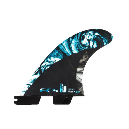 AILERONS SURF FCS II MATT BIOLOS PC CARBON MEDIUM BLUE SET DE 3 M (65-80kg)