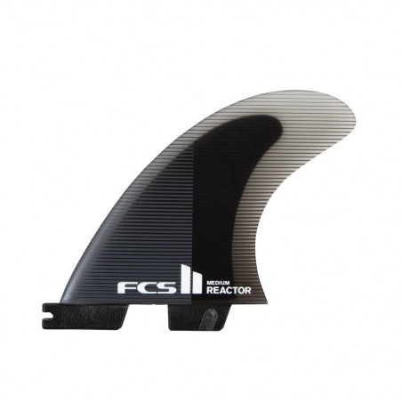 AILERONS SURF FCS II REACTOR PC MEDIUM CHARCOAL/BLACK SET DE 3 M (65-80kg)