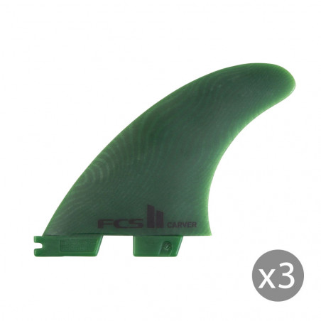 Ailerons SURF FCS II Carver Neo Glass medium Sage set de 3 M (65-80kg)