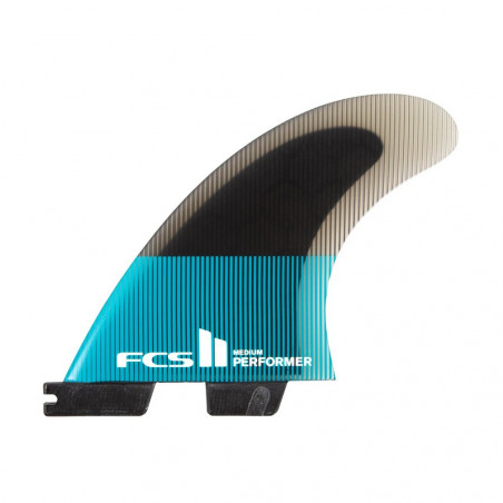 AILERONS SURF FCS II PERFORMER PC MEDIUM TEAL/BLACK SET DE 4 M (65-80kg)