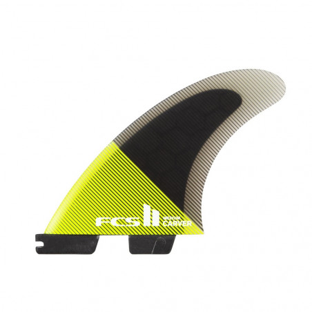 AILERONS SURF FCS II CARVER PC MEDIUM ACID/BLACK SET DE 3 M (65-80kg)