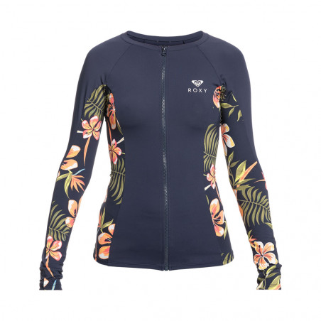 LYCRA FEMME ROXY MANCHES LONGUES BLEU TROPICAL