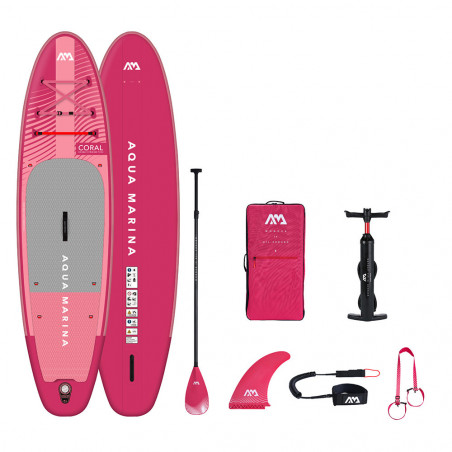 PADDLE GONFLABLE AQUA MARINA CORAL 10.2 RASPBERRY 2023 10.2