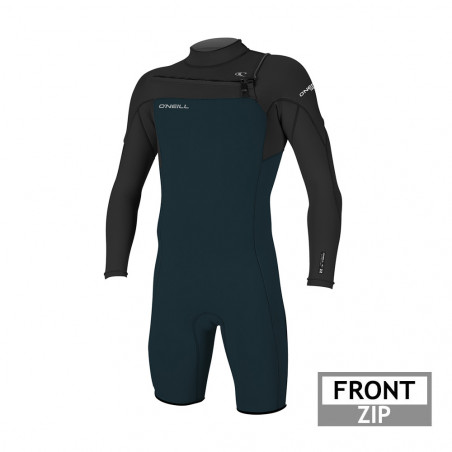 Shorty Oneill Hammer 2mm frontzip manches longues 2023 vert gris