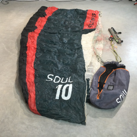 AILE KITE OCCASION FLYSURFER SOUL V1 10,0M COMPLETE 10.0M