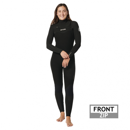 COMBINAISON FEMME RIP CURL DAWN PATROL 4/3 FRONTZIP NOIR