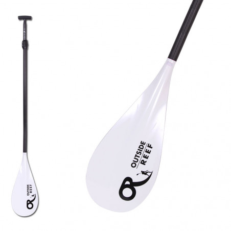 PAGAIE SUP OUTSIDE REEF POP WHITE CARBONE VARIO 8.3