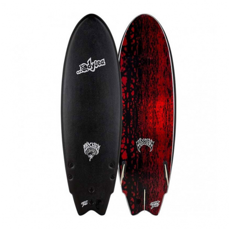 SURF MOUSSE CATCH SURF ODYSEA X LOST ROUND NOSE FISH BLACK 5.11