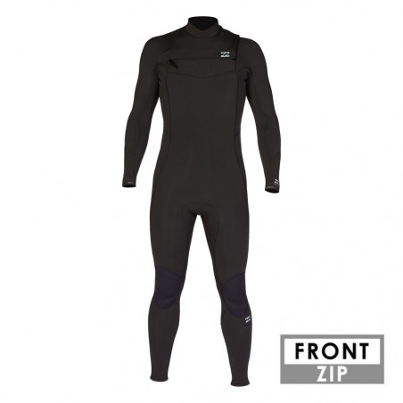 COMBINAISON BILLABONG ABSOLUTE 4/3 FRONTZIP BLACK