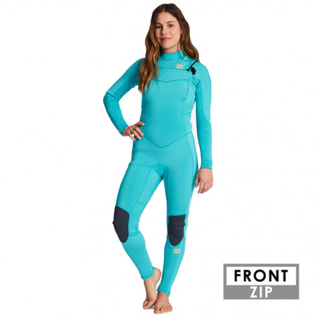COMBINAISON FEMME BILLABONG SYNERGY FRONTZIP 4 3MM BLEU