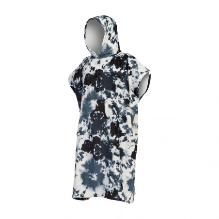 Poncho Billabong hooded towel homme black tie dye 