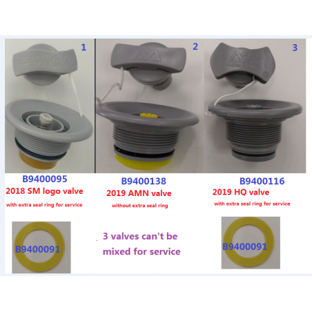 VALVE DE GONFLAGE POUR PADDLE AQUA MARINA B9400095 