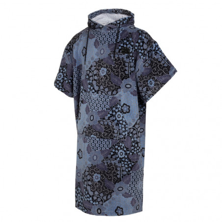 Poncho Mystic Velours AOP 2023 bleu / noir O/S