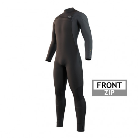 Combinaison Mystic Marshall 4/3 mm Frontzip Noir Gris