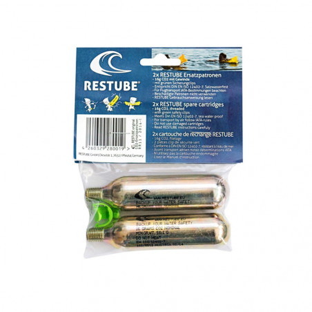 CARTOUCHE RECHARGE CO2 16G POUR RESTUBE X2 