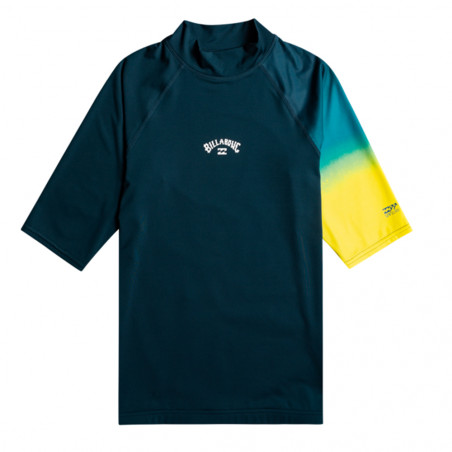 Lycra Billabong Contrast printed manches courtes bleu / jaune