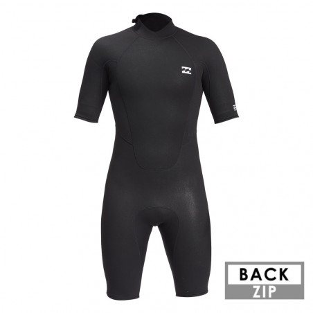 SHORTY BILLABONG INTRUDER 2/2 BACKZIP MANCHES COURTES 2023 NOIR