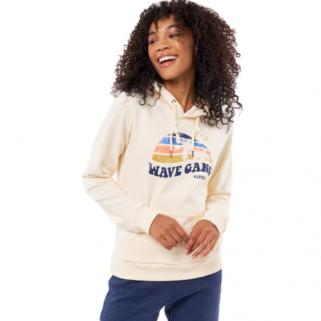SWEAT À CAPUCHE FEMME RIPCURL MELTING WAVES BLANC