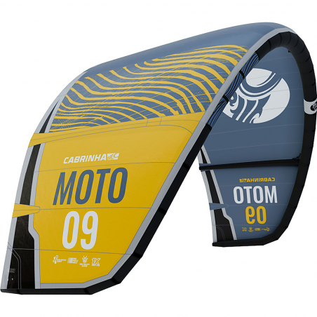 Aile de kitesurf Cabrinha Moto 2022 Bleu/Jaune