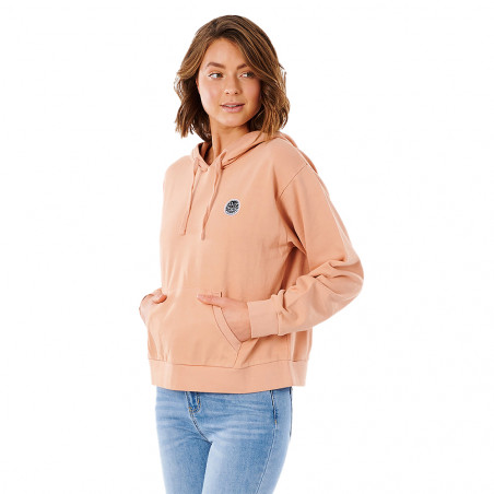 SWEAT A CAPUCHE RIP CURL SURFERS ORIGINAL SAUMON FEMME