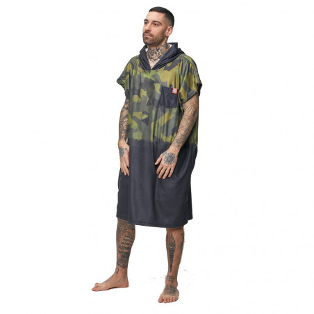 PONCHO AFTER ESSENTIALS MICROFIBRE MILITARY VERT 